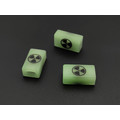 DwarfCustom бусина Brick Радиация с люминофором transparent Green DwarfCustom бусина Brick Радиация с люминофором transparent Green