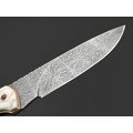 Old Pirate Bones нож Белый мозаичная дамасская сталь, рукоять Раффир, латунь, гранаты Old Pirate Bones нож Белый мозаичная дамасская сталь, рукоять Раффир, латунь, гранаты