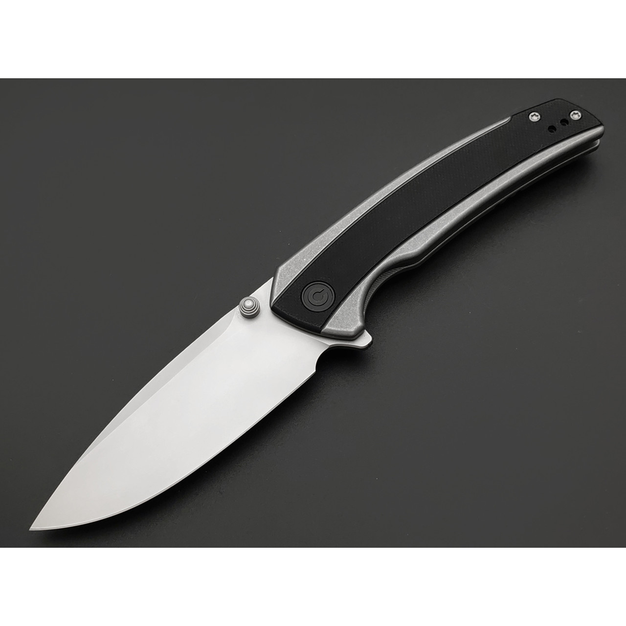 Civivi нож складной Teraxe C20036-3 сталь Nitro-V silver bead blast, рукоять Steel gray, G10 black