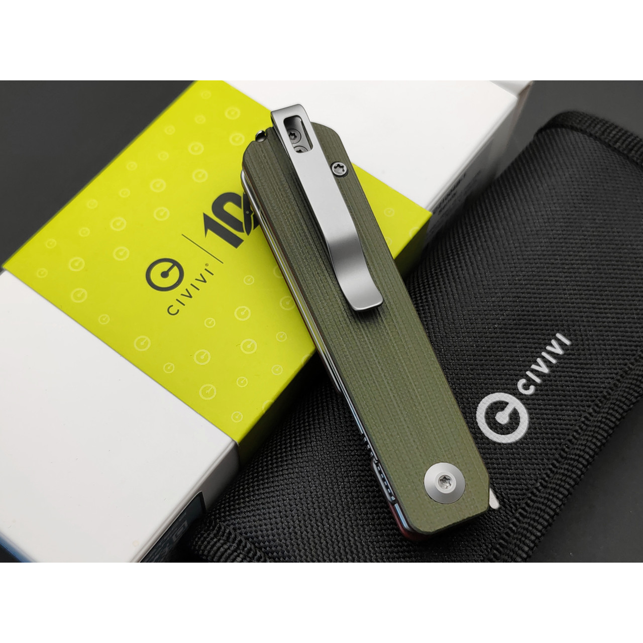 Civivi нож складной Sendy C21004B-1 сталь Nitro-V satin, рукоять G10 green & red milled