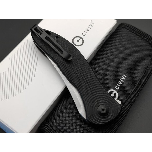 Civivi нож складной Synergy 3 C20075A-1 сталь Nitro-V стоунвош, рукоять G10 black