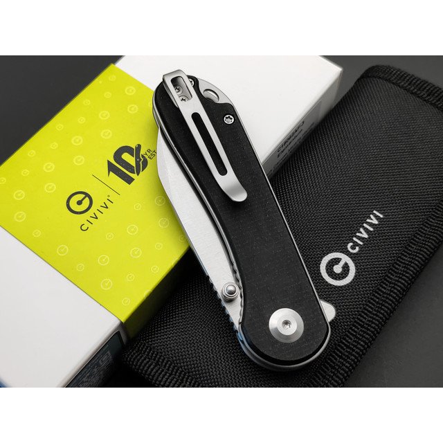 Civivi нож складной Elementum C18062AF-3 сталь Nitro-V satin, рукоять Micarta black canvas