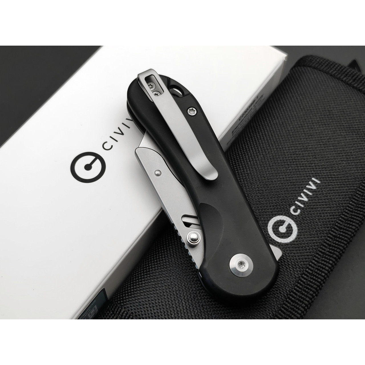Civivi нож складной Elementum Utility 3 Blades C23039B-1 сталь 6Cr13, рукоять Aluminum black