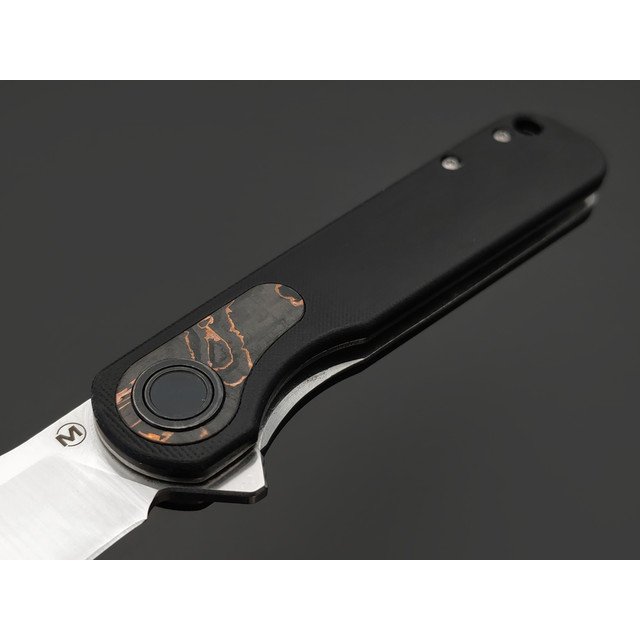 Magnum нож складной Braddock Black 01SC088 сталь 440B, рукоять G10 чёрный, Карбон с медью