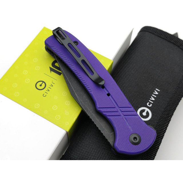 Civivi нож складной Cogent C20038D-2 сталь 14C28N блэквош, рукоять G10 purple
