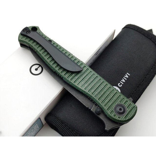 Civivi нож складной RS71 C23025-3 сталь Nitro-V блэквош, рукоять Micarta green canvas