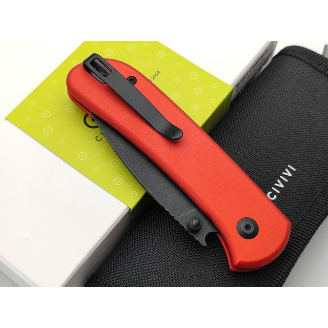 Civivi нож складной Qubit C22030E-2 сталь 14C28N блэквош, рукоять Aluminum red