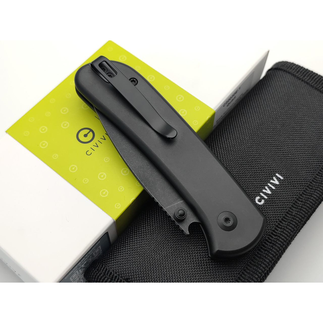 Civivi нож складной Qubit C22030E-1 сталь 14C28N блэквош, рукоять Aluminum black