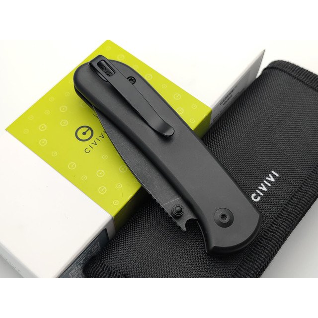Civivi нож складной Qubit C22030E-1 сталь 14C28N блэквош, рукоять Aluminum black
