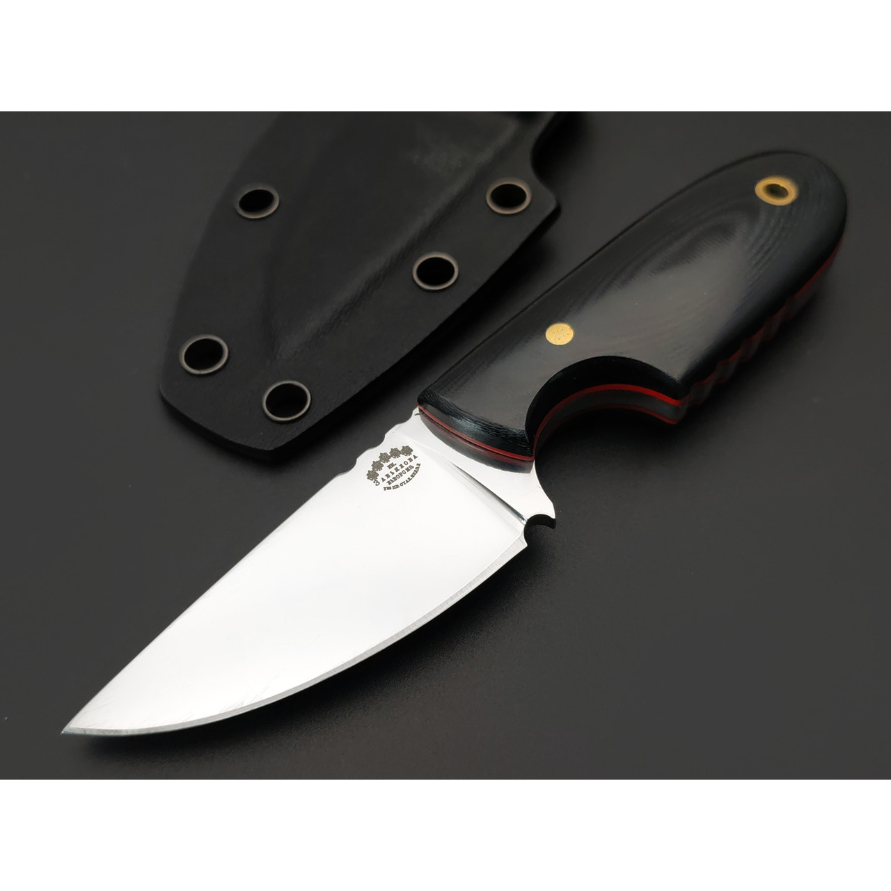 Товарищество Завьялова нож Шейный-Б сталь Aus-10, рукоять G10 black & red