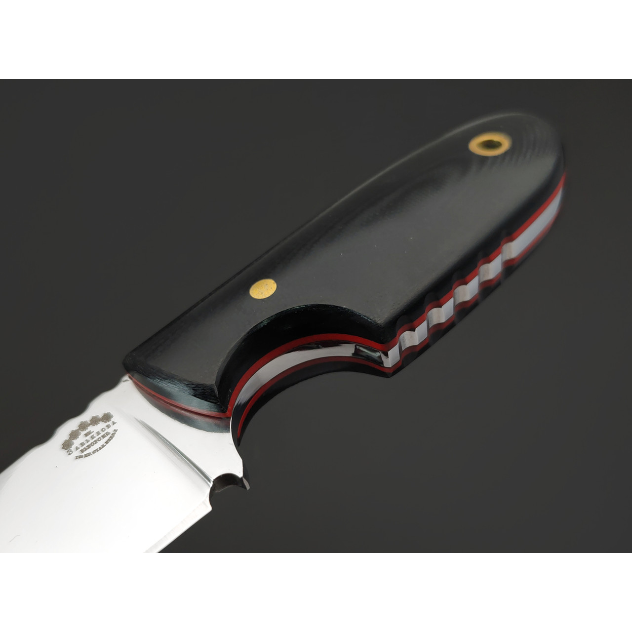 Товарищество Завьялова нож Шейный-Б сталь Aus-10, рукоять G10 black & red