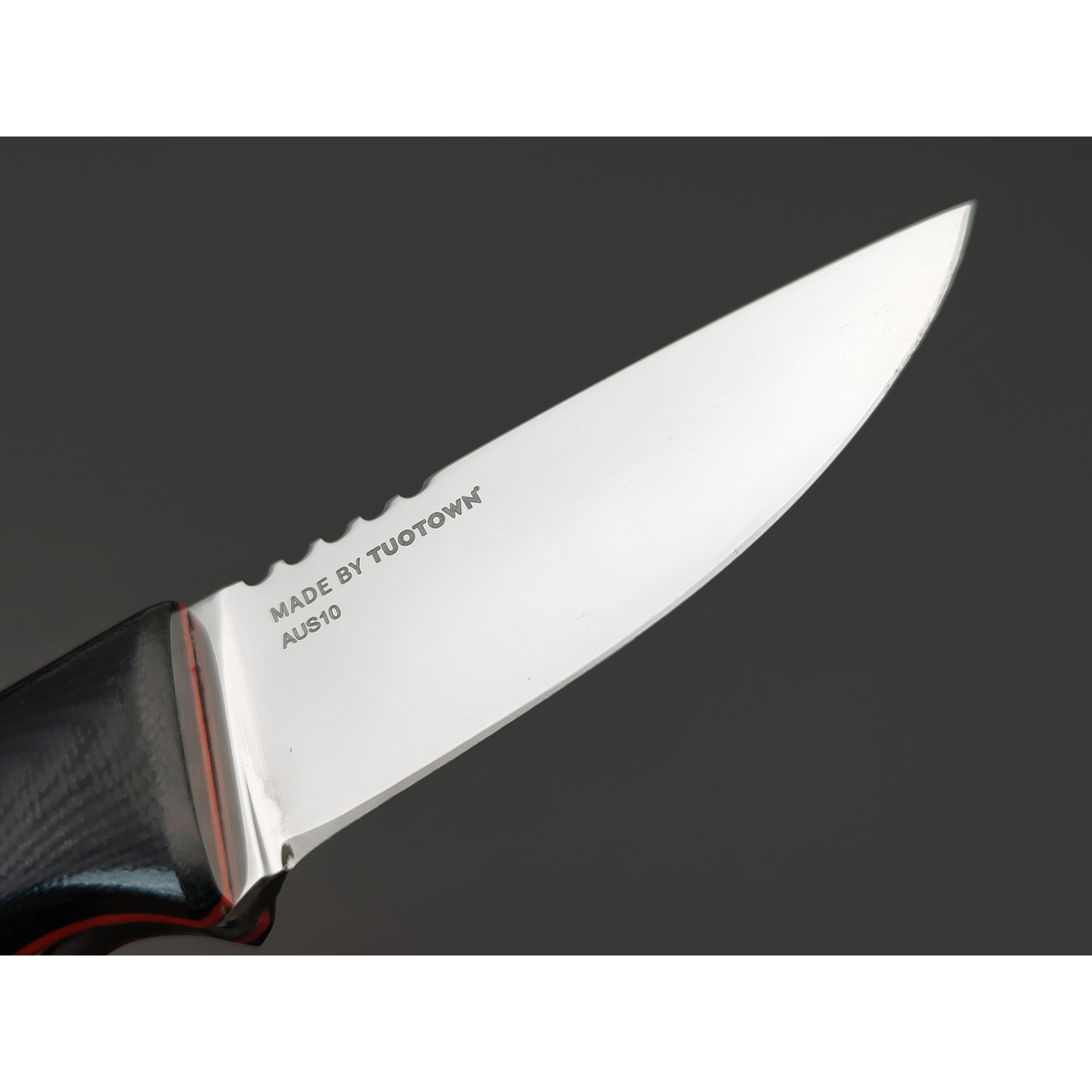 Товарищество Завьялова нож Шейный-М сталь Aus-10, рукоять G10 black & red