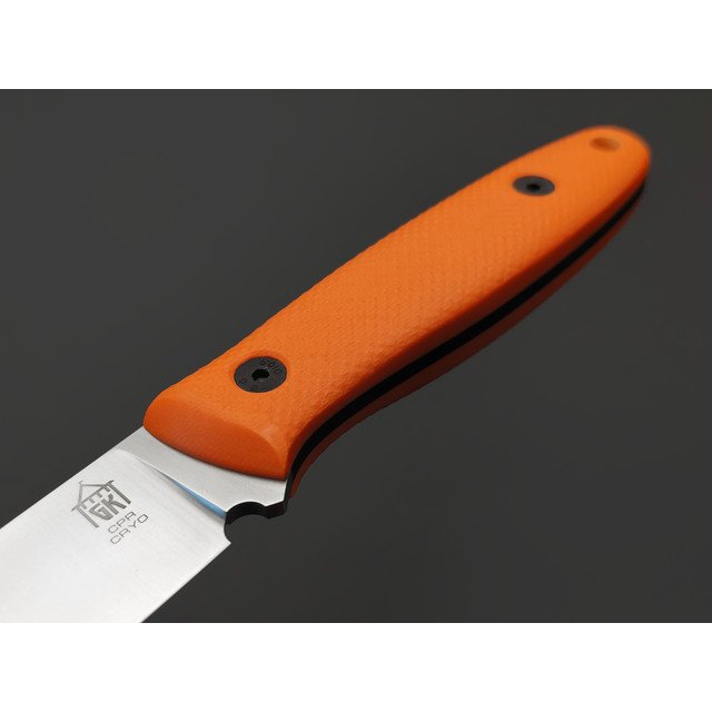 Град Горький нож Оса сталь CPR satin, рукоять G10 orange & black