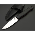 Град Горький нож Маус сталь Aus-10Co satin, рукоять G10 black & red