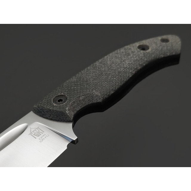 Град Горький нож Райбек 1 сталь CPR satin, рукоять Micarta grey canvas, G10 black