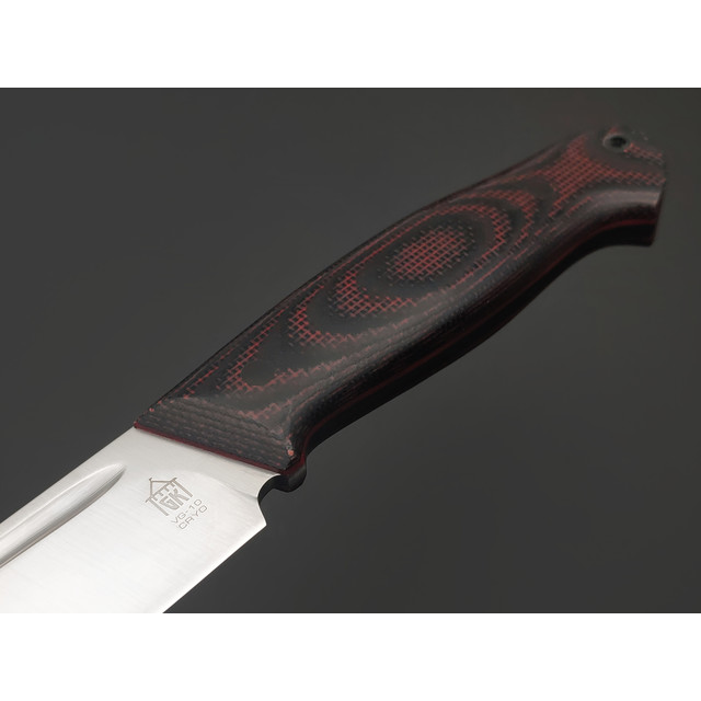 Град Горький нож Стрела сталь VG-10 satin, спуски конвекс, рукоять Micarta black & bordo