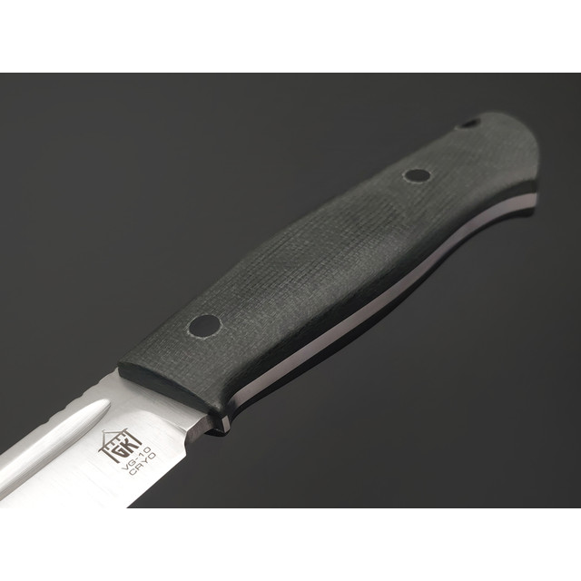Град Горький нож Тигр сталь VG-10 satin, спуски конвекс, рукоять Micarta grey canvas