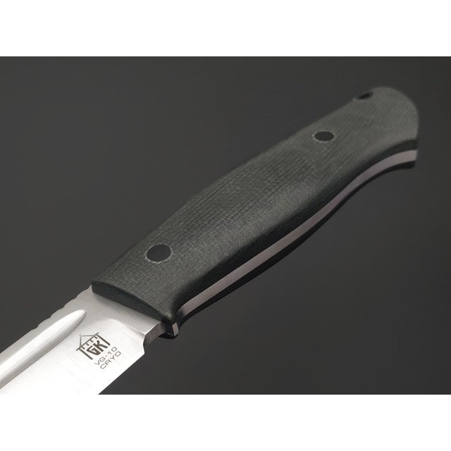 Град Горький нож Тигр сталь VG-10 satin, спуски конвекс, рукоять Micarta grey canvas