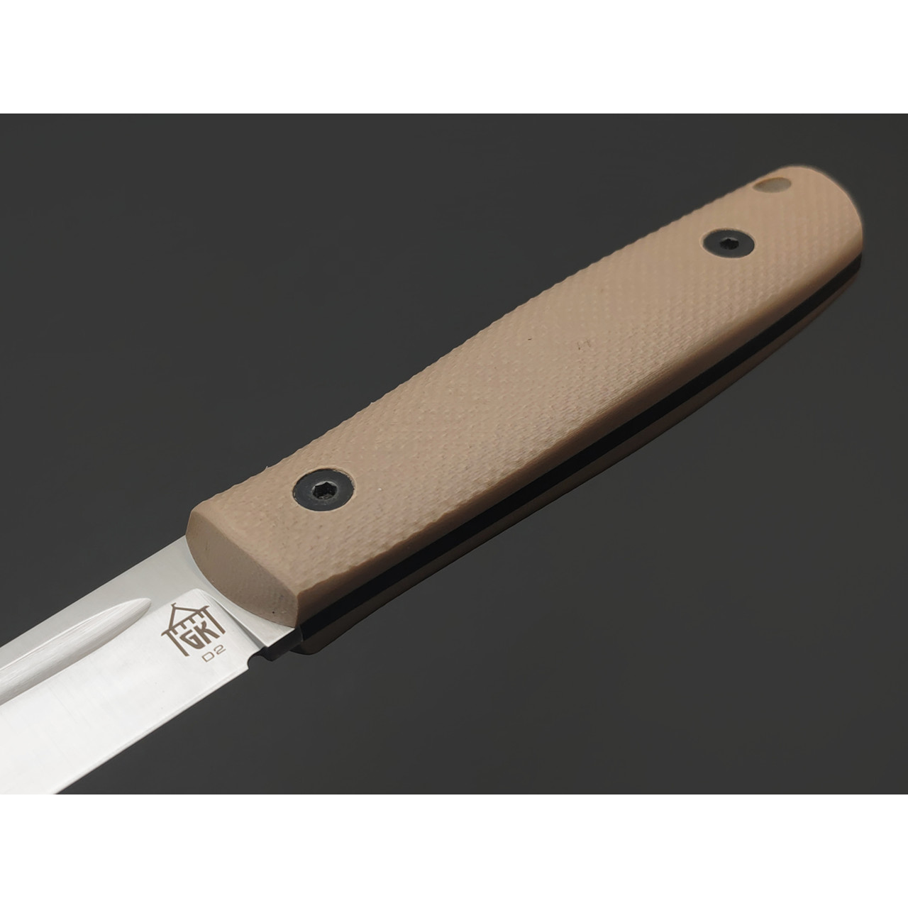 Град Горький нож Большой Техно-Томми сталь D2 satin, рукоять G10 tan & black