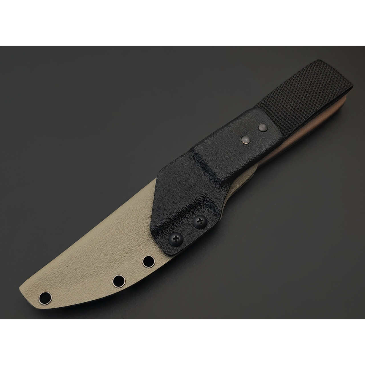 Град Горький нож Большой Техно-Томми сталь D2 satin, рукоять G10 tan & black