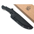 Град Горький нож Боуи сталь D2 травление, рукоять G10 black & red