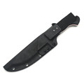 Град Горький нож Боуи сталь D2 травление, рукоять G10 black & red