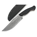 Град Горький нож Боуи сталь D2 травление, рукоять G10 black & red