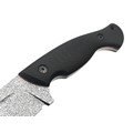 Град Горький нож Боуи сталь D2 травление, рукоять G10 black & red