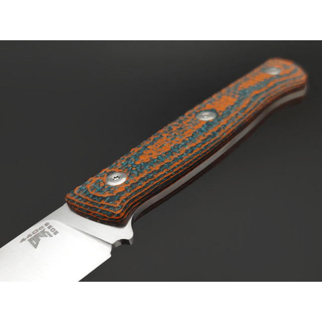 BRK нож кухонный Универсал 13 см сталь 440C satin, рукоять Micarta orange & green