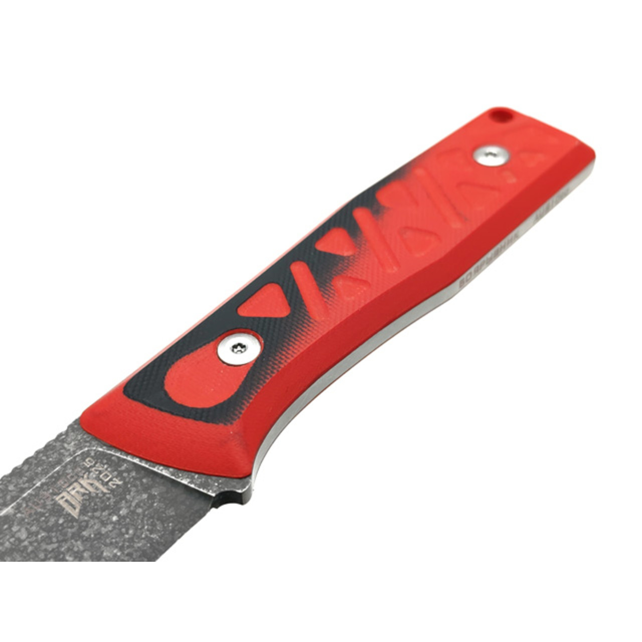 BRK нож Боярышник First Run сталь Aus-10Co травление, рукоять G10 red & black