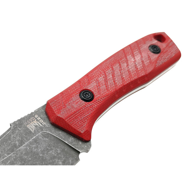 BRK нож Зверобой First Run сталь N690 блэквош, рукоять Micarta red