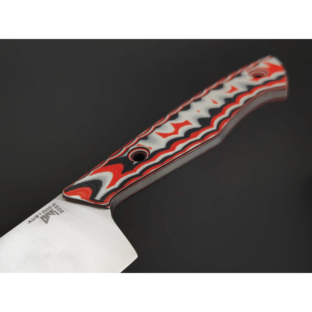 BRK нож кухонный Kiritsuke сталь Aus-10Co satin, рукоять G10 black-red & white