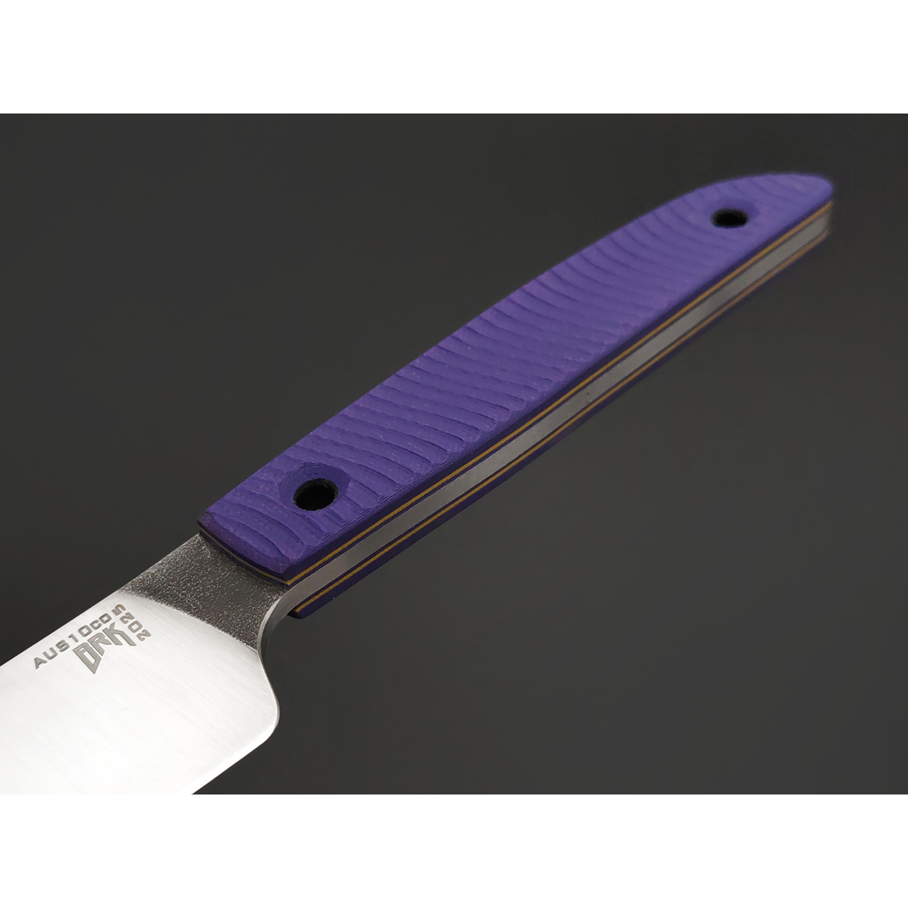BRK нож кухонный Су-Шеф сталь Aus-10Co satin, рукоять G10 purple & yellow