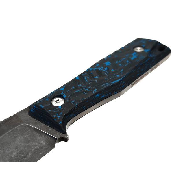 BRK нож Женьшень First Run сталь Elmax блэквош, рукоять Carbon fiber chaotic blue