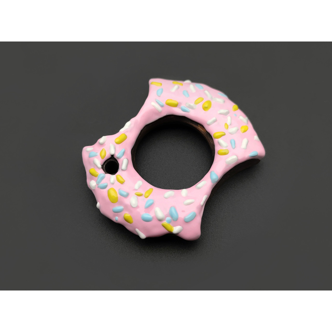Exodus.EDC кнак "Donut" бронза, эмаль розовая