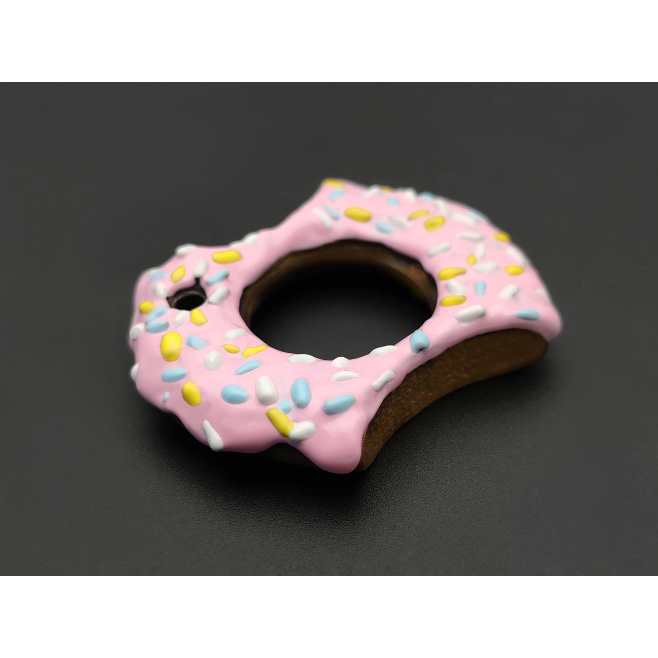 Exodus.EDC кнак "Donut" бронза, эмаль розовая