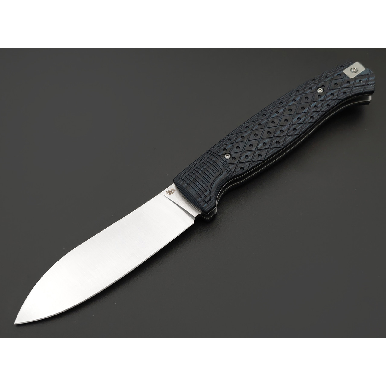 Reptilian складной нож Квест-04 сталь D2 satin, рукоять G10 black & blue