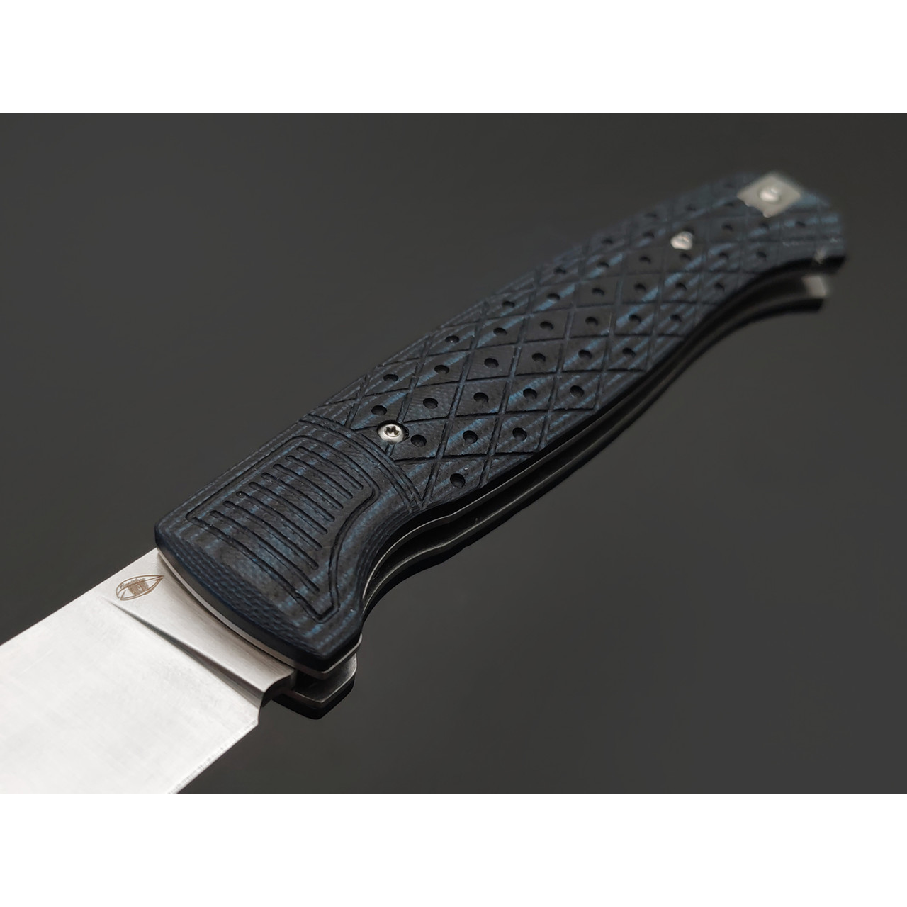 Reptilian складной нож Квест-04 сталь D2 satin, рукоять G10 black & blue