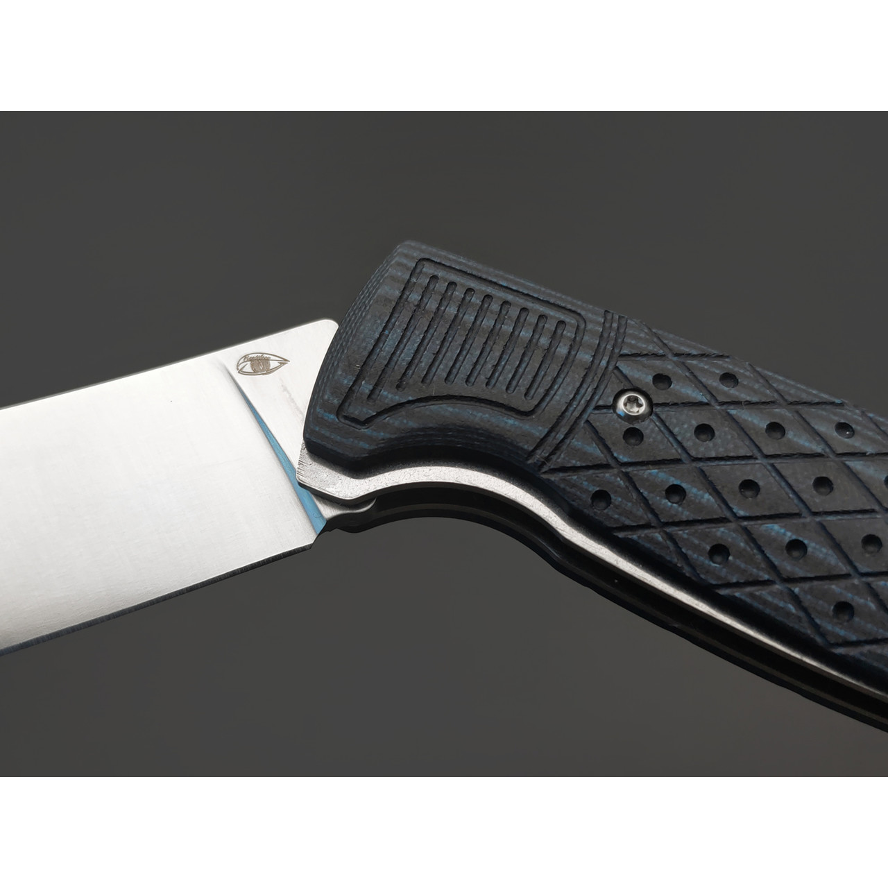 Reptilian складной нож Квест-04 сталь D2 satin, рукоять G10 black & blue