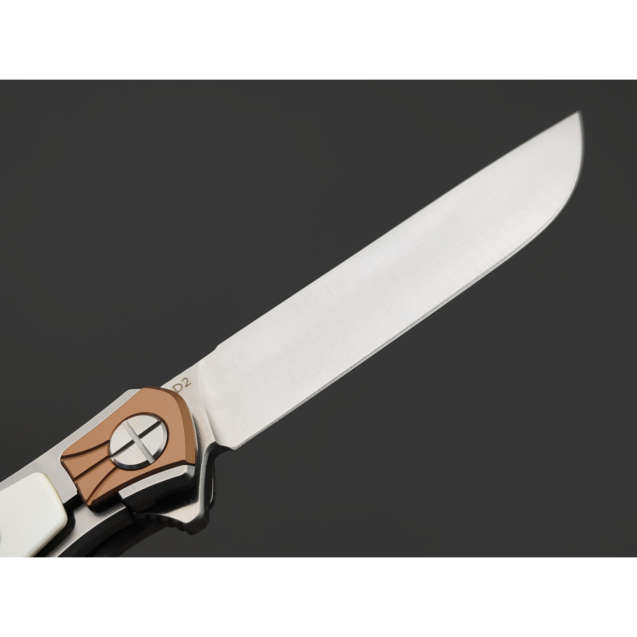 Reptilian складной нож Кот-01 сталь D2 satin, рукоять G10 white, steel