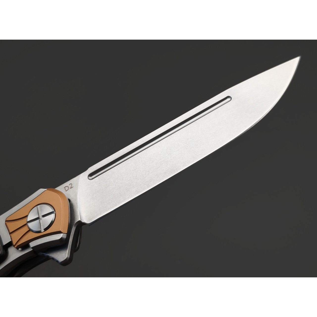 Reptilian складной нож Кот-03 сталь D2 стоунвош, рукоять Carbon red, steel