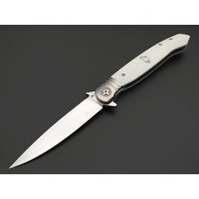 Reptilian складной нож НКВД-02-1 сталь D2 satin, рукоять G10 white