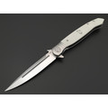 Reptilian складной нож НКВД-02-2 сталь D2 satin, рукоять G10 white