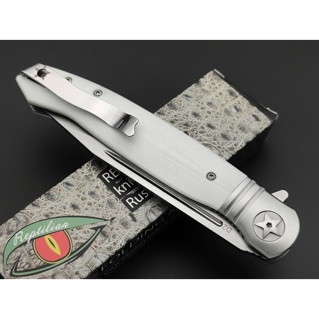 Reptilian складной нож НКВД-02-3 сталь D2 стоунвош, рукоять G10 white