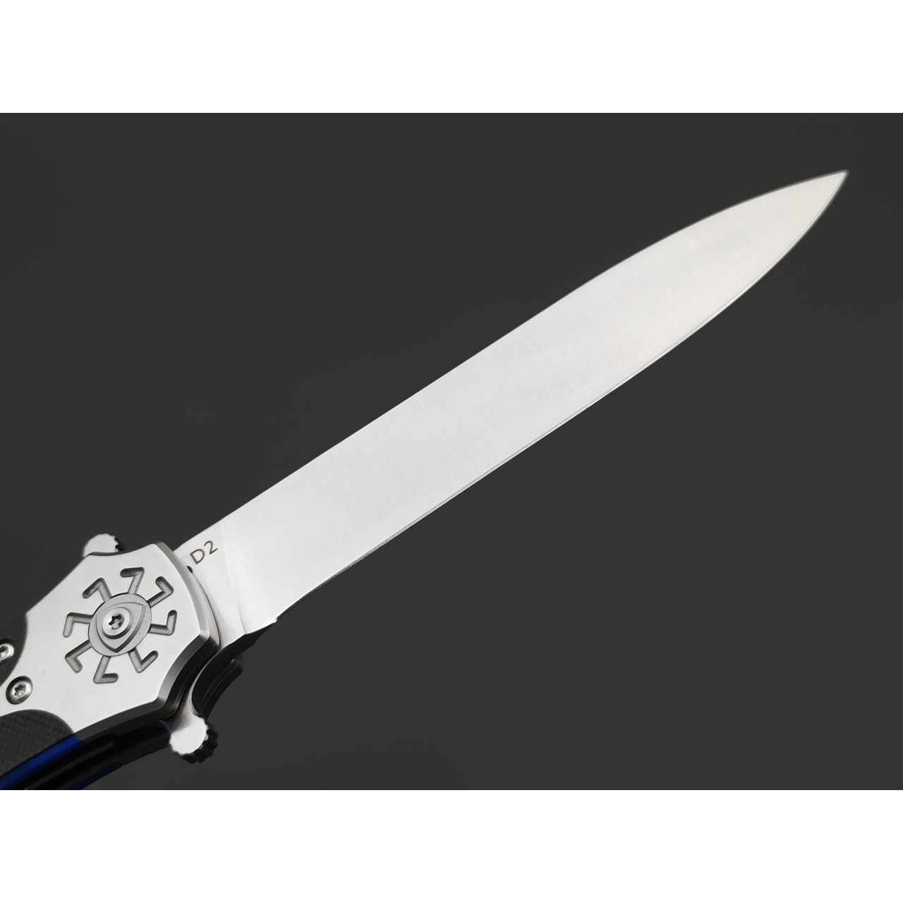 Reptilian складной нож Варяг-01 сталь D2 satin, рукоять G10 black & blue