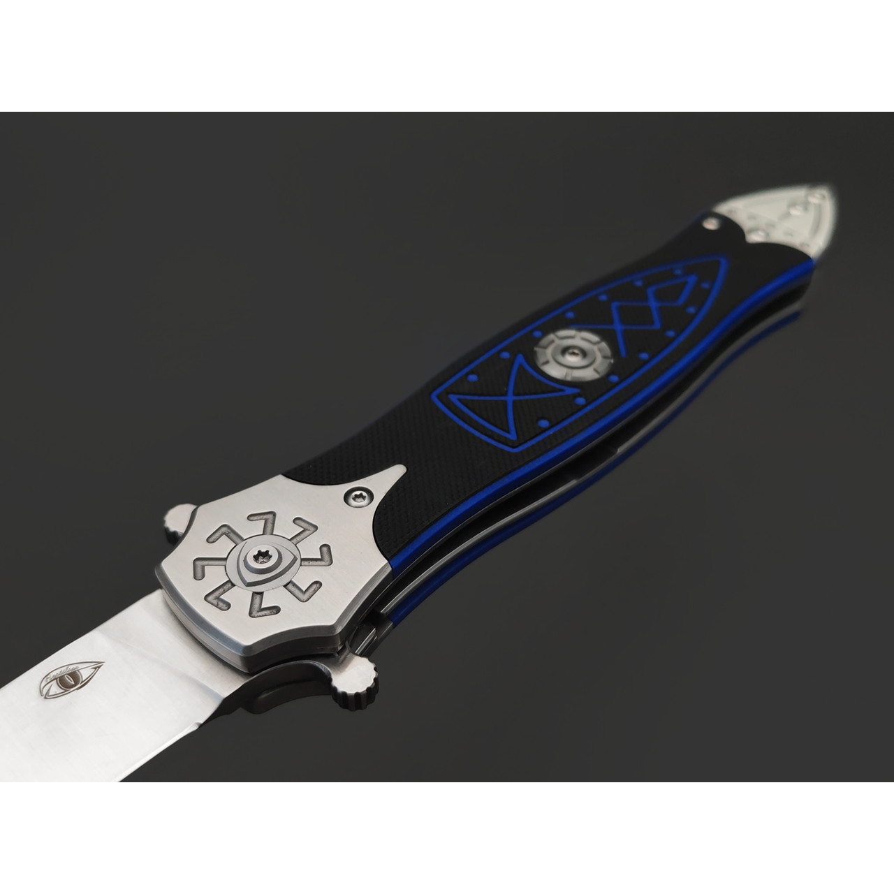 Reptilian складной нож Варяг-01 сталь D2 satin, рукоять G10 black & blue