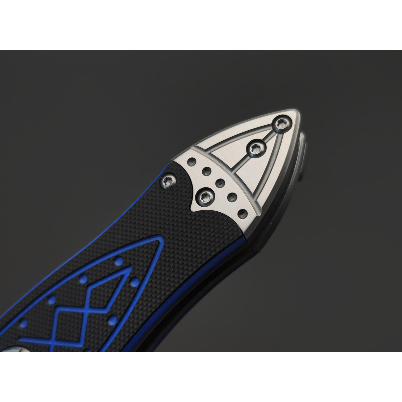 Reptilian складной нож Варяг-01 сталь D2 satin, рукоять G10 black & blue