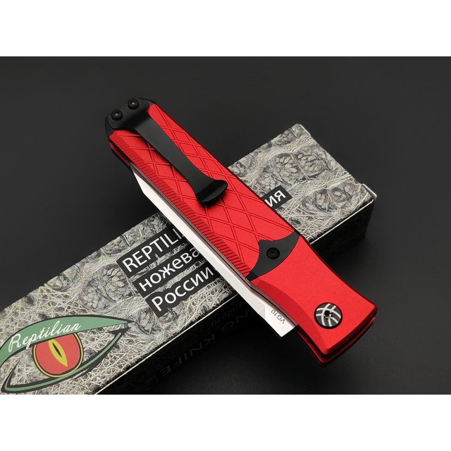 Reptilian складной нож Шик-02 сталь VG10 satin, рукоять Aluminum red