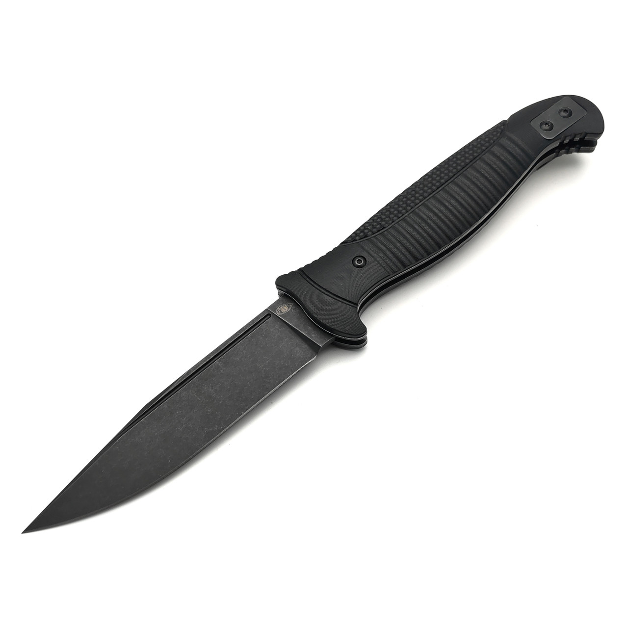 Reptilian складной нож Финка-02 сталь D2 блэквош, рукоять G10 black