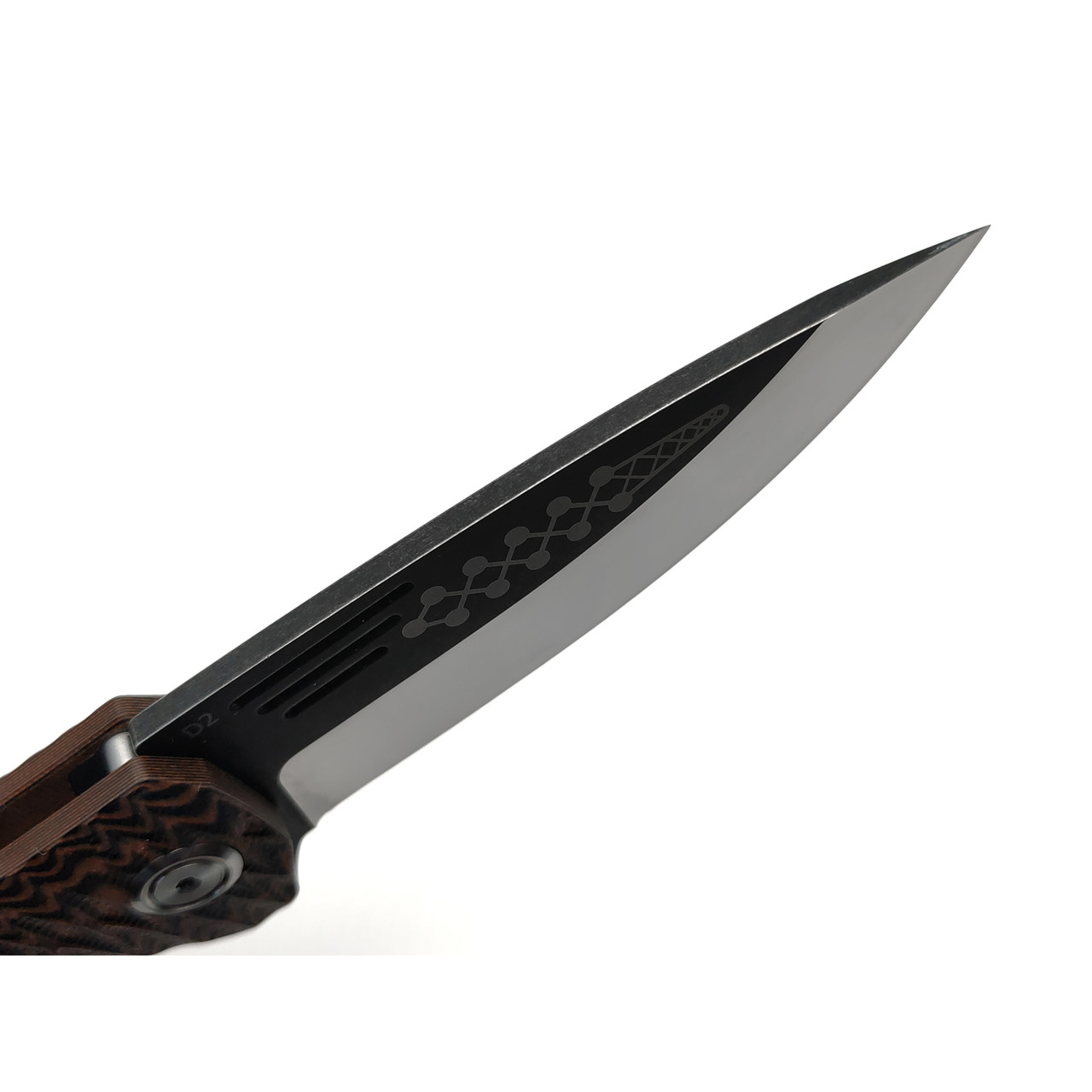 Reptilian складной нож Скутум-04 сталь D2 satin & блэквош, рукоять G10 black & orange